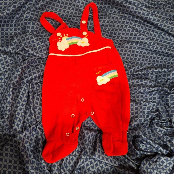 red jumper with clouds 0-6 months - Picture 1 of 8